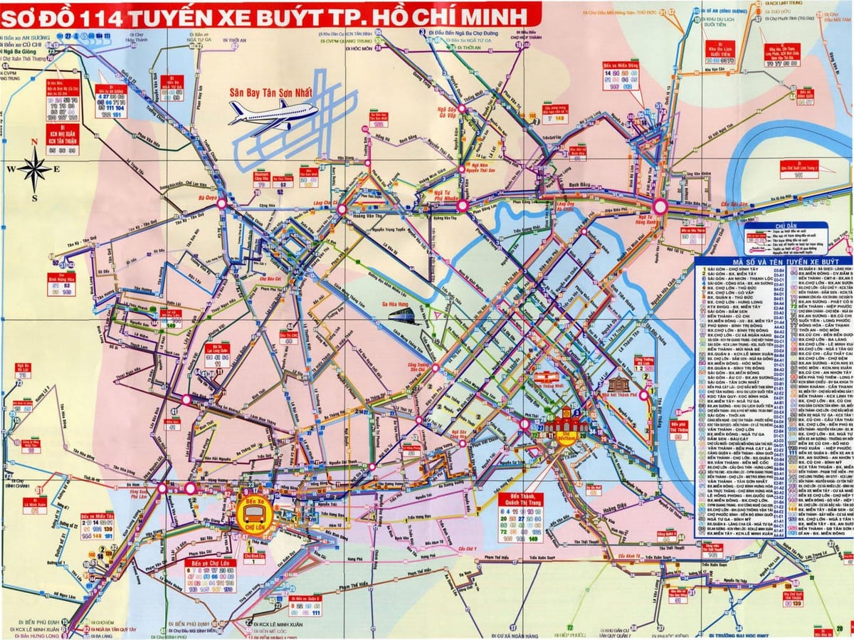 sajgonu ulična mapa