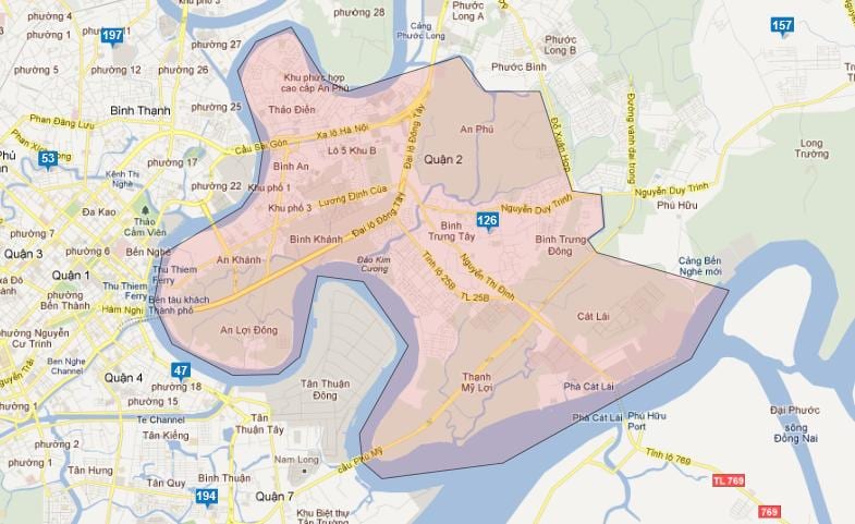 Mapa okruga ho ši