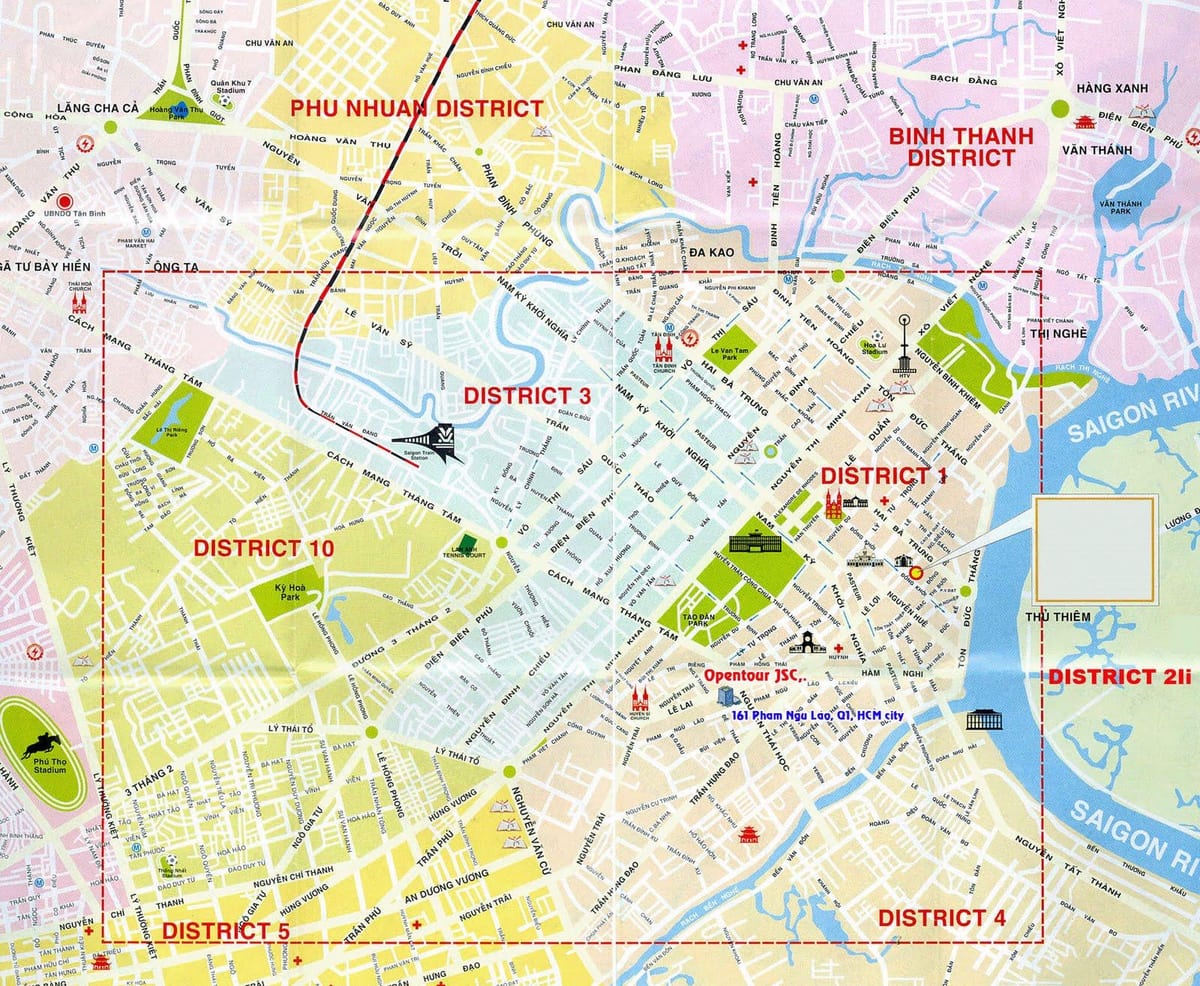 turističke mapu ho chi minh cityu 1