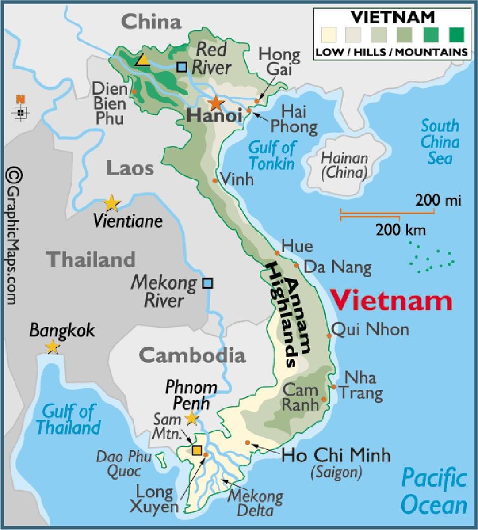 Mapa na sajgonu