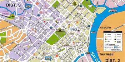 Ho chi minh gradska turistička atrakcija mapu